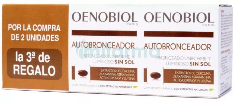 Oenobiol Autobronceador 30 30 30 Capsulas Triplo