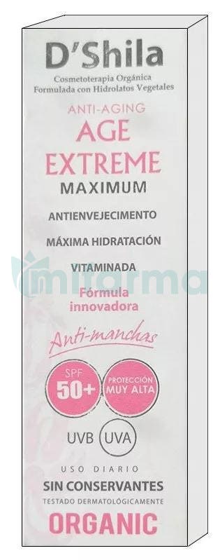 Crema Antiedad y Antimanchas SPF50 D'Shila 60ml