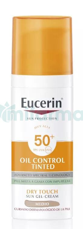 Eucerin Oil Control Tinted Medium Dry Touch SPF50+ 50 ml