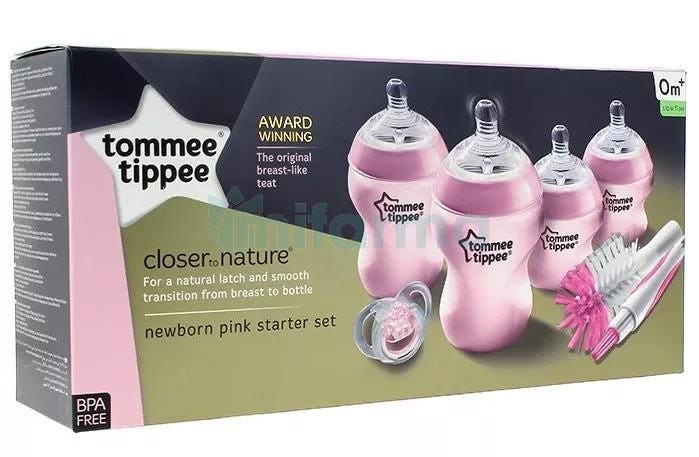 Tommee Tippee Kit Recien Nacido Closer To Nature Rosa