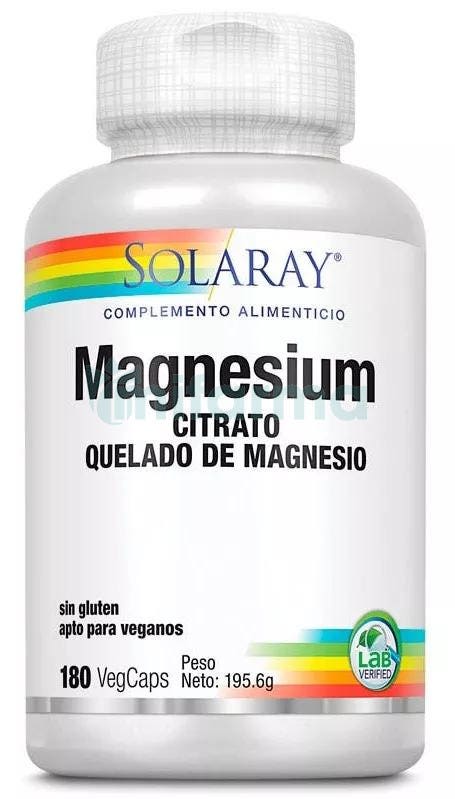 Magnesio Solaray 180 Capsulas Vegetales