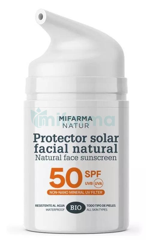 Protector Solar Mineral Facial SPF50 Mifarma Natur 50ml