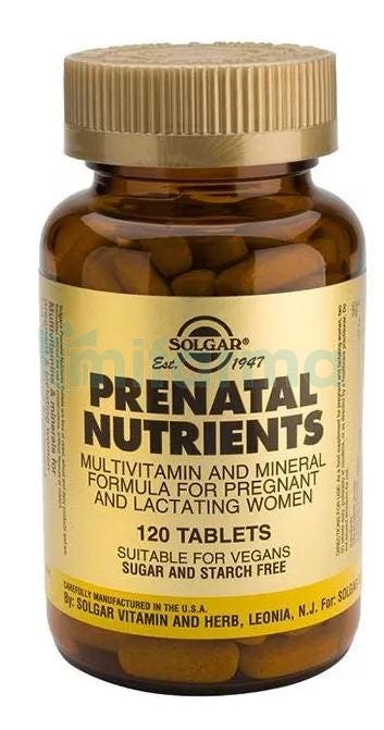 Solgar Nutrientes Prenatales 120 comprimidos