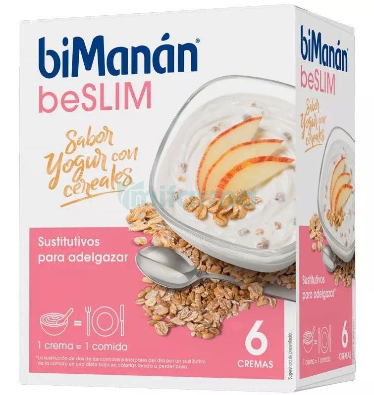 Bimanan Be Slim Crema Yogur con Cereales 6 Sobres