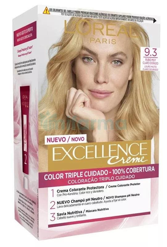 L'Oréal Excellence Tinte Tono 9.3 Rubio Muy Claro Dorado