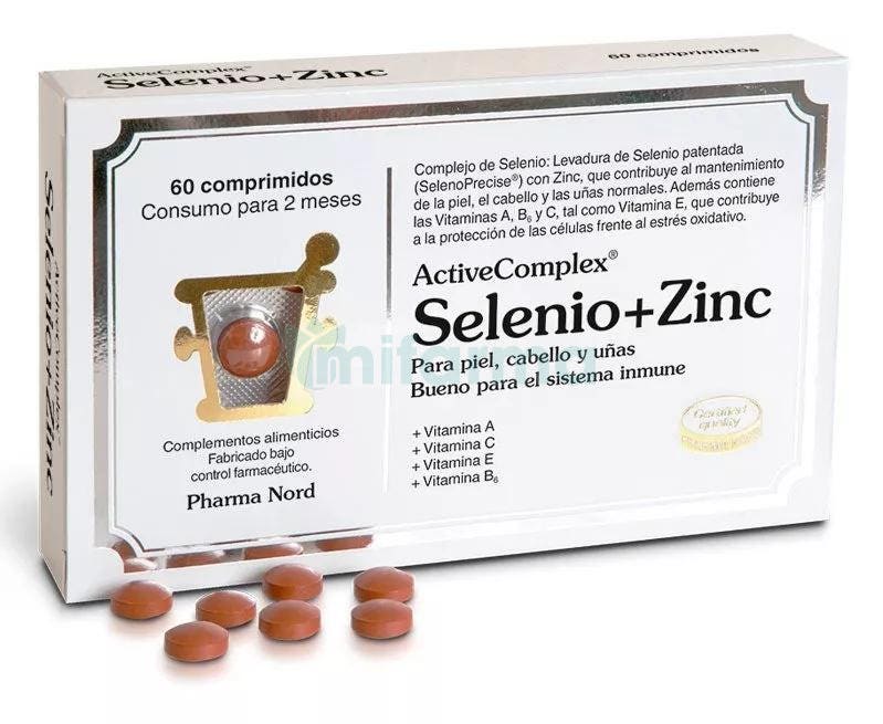 Antioxidantes ActiveComplex Selenio Zinc 60 Comprimidos Pharma Nord