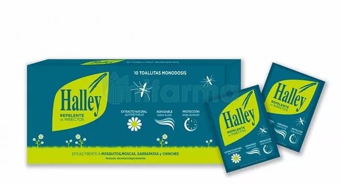Halley Repelente de Insectos en 10 Toallitas