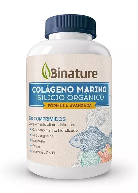 Colageno Marino con Silicio Organico Binature 180 Comprimidos