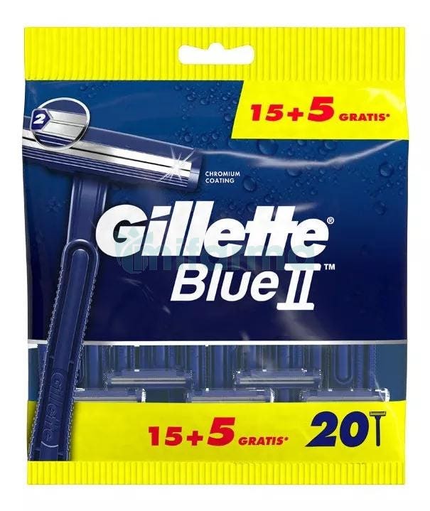 Maquinilla Afeitar Desechable Gillette Blue II Fija 155Uds