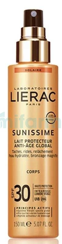 LIERAC Sunissime revitalizing protective milk body SPF30 150ml