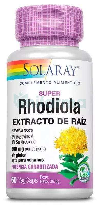 Super Rhodiola Solaray 60 Capsulas Vegetales