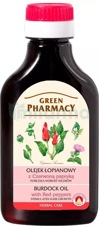 Aceite Capilar de Bardana con Pimienta Roja Green Pharmacy 100ml