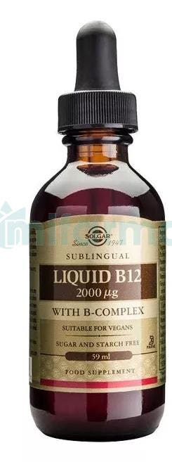 Solgar Vitamina B12 liquida con B-complex 2000 mcg 59ml