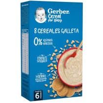 Gerber 8 Cereales Galleta 6m 475 gr