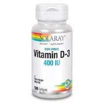 Vitamina D3 400 UI Solaray 120 Perlas