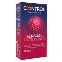 Control Preservativo Sensual Puntos y Estrias 12 Uds