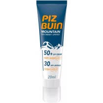 Piz Buin Mountain Protector Solar Facial SPF50 + Protector Labial SPF30