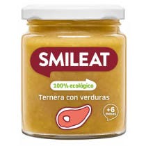 Smileat Tarrito de Ternera con Verduras 100 Ecologico 230g