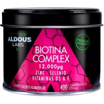 Aldous Labs Biotina con Zinc, Selenio, Vitamina D3 y Vitamina E 400 Comprimidos